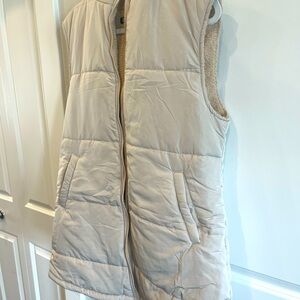 Women's Beige Quilted Vest
